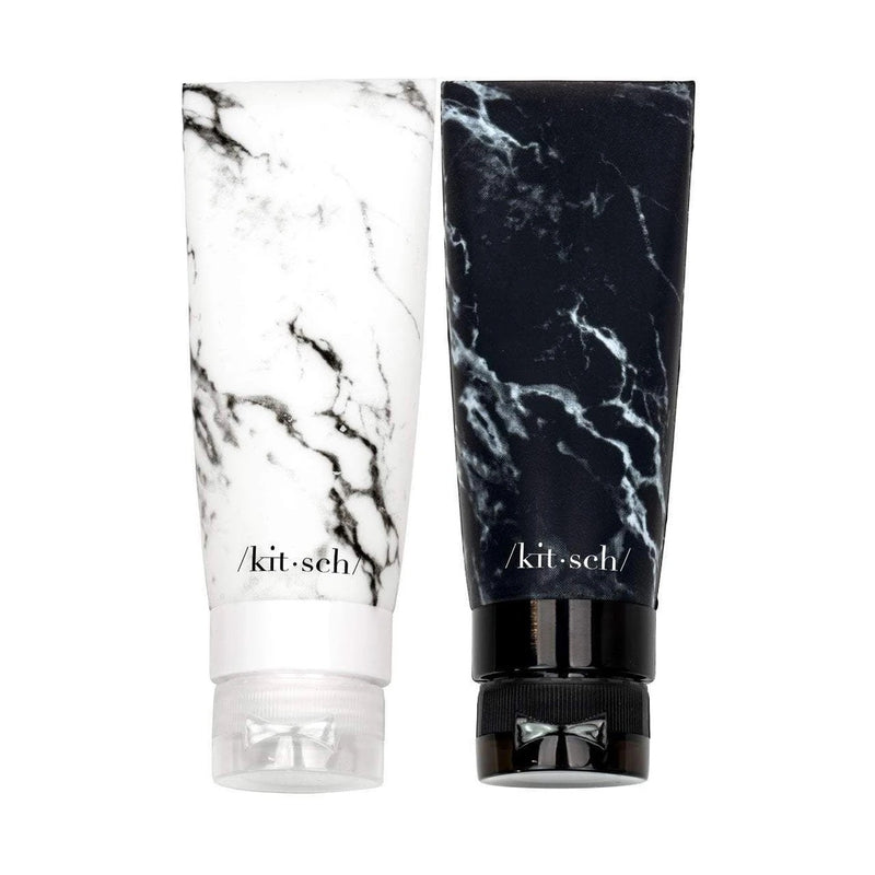 Refillable Travel Bottles Marble 2 pieces